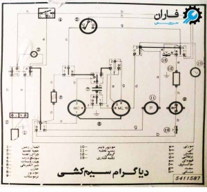 نقشه سیم کشی هیدروستات لباسشویی