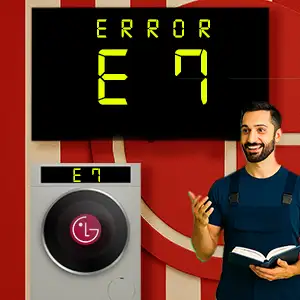 رفع ارور e7 لباسشویی ال جی