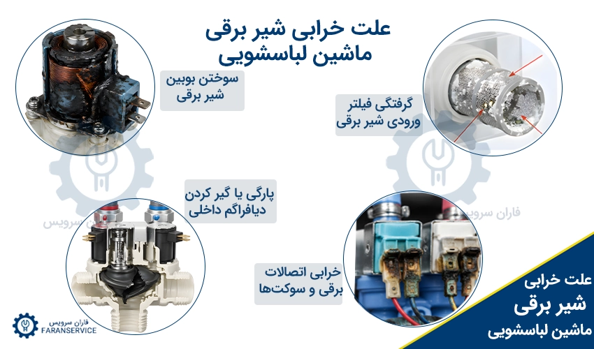 علت خرابی شیر برقی ماشین لباسشویی